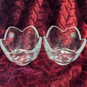 Two Hoya Crystal Decorative Candy bowls